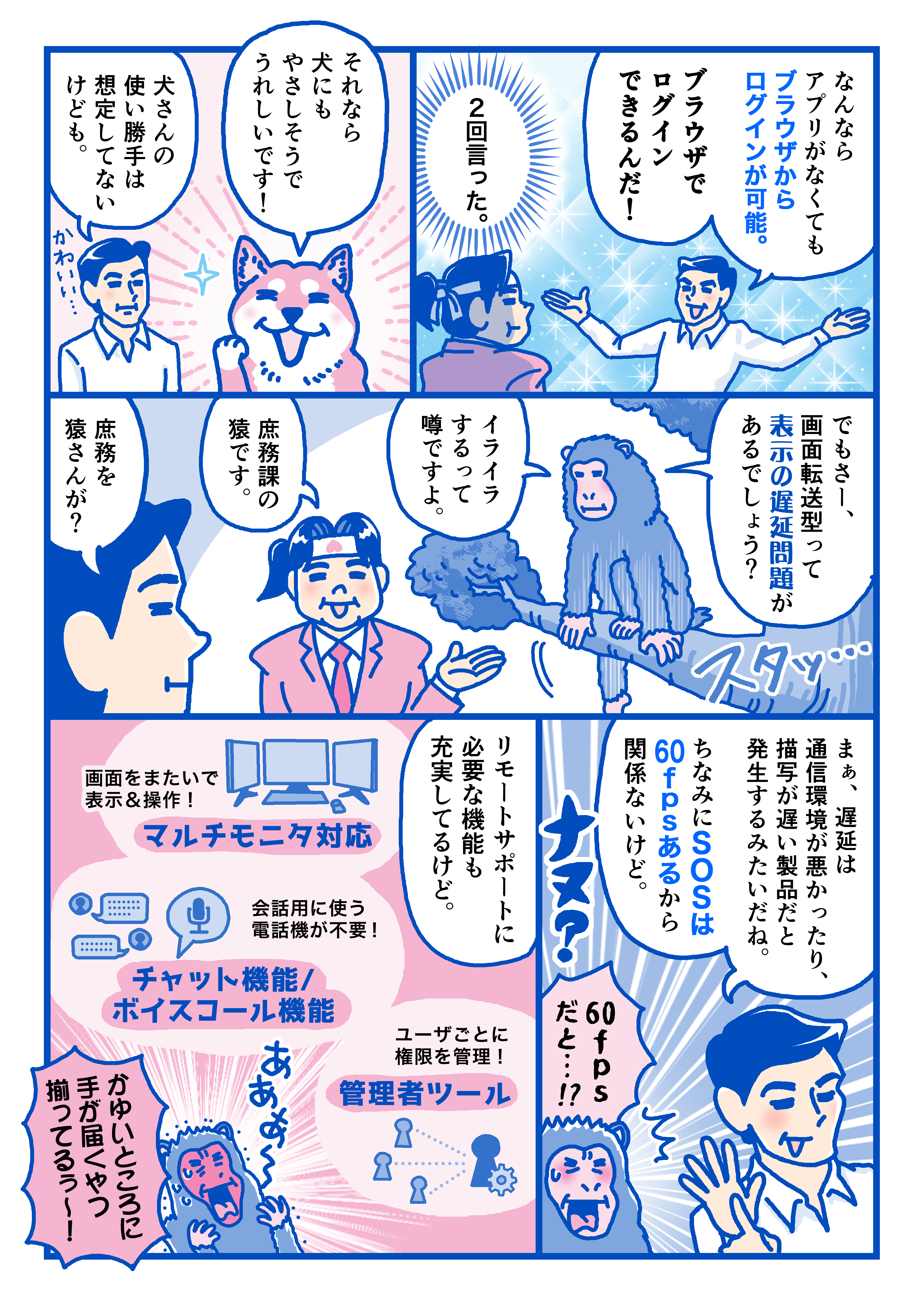 ブラウザからログインが可能