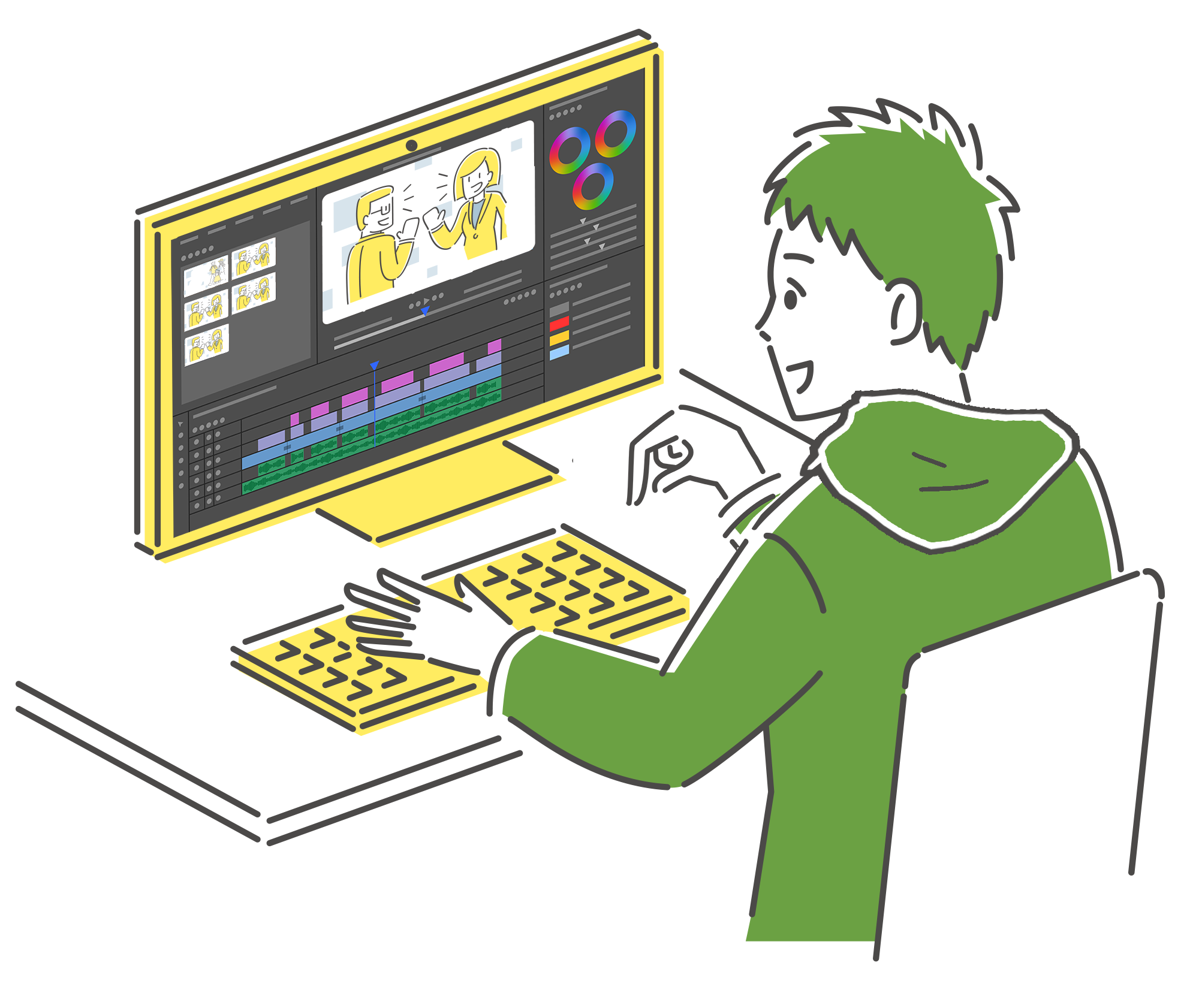 リモートワークをする人